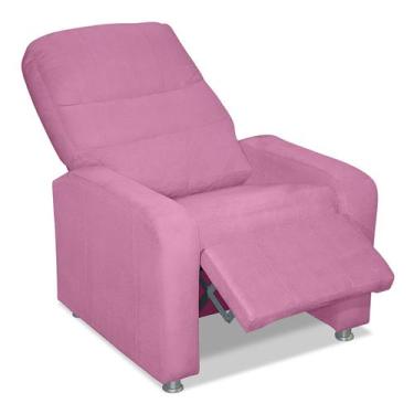 Imagem de Poltrona Decorativa Do Papai Reclinável Confortável Suede - LM Decor -