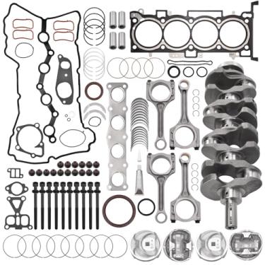 Imagem de Kit de revisão de motor G4KJ 2.4L com conjunto de pistão de virabrequim compatível com Hyundai Sonata Tucson Santa Fe 2011-2019, para Kia Optima Sorento Sportage 2011-2020 23111-2G200 23510-2G500
