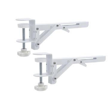 Imagem de Savagrow 2 peças, bandeja branca para teclado, suporte de extensão de mesa ajustável, comprimento de 190 mm, suporte de pulso com parafusos para mesas de suporte sentado