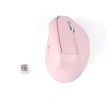 Imagem de Mouse vertical ergonômico sem fio - cliques silenciosos, aderência confortável e alívio do túnel do carpo - ideal para trabalho de escritório, uso doméstico e compatibilidade com vários dispositivos