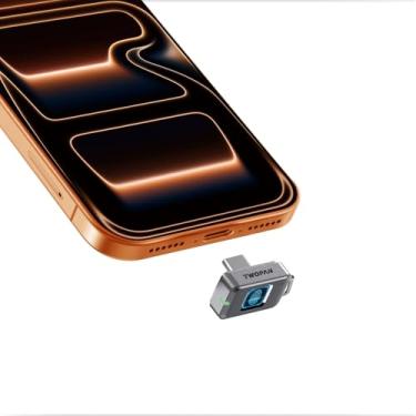 Imagem de TWOPAN Nano SSD de 512 GB com trava de impressão digital, armazenamento de disco rígido SSD externo para Steam Deck, PS5, bastão de selfie, Android, iPad, iPhone 17/16/15, MacBook, viagens e backup