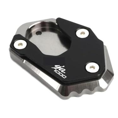 Imagem de BYYINGSUS Suporte lateral de alumínio CNC Suporte lateral para ampliar acessórios de motocicleta compatíveis com Ninja1000 SX Z1000SX 2015-2023 (cinza)
