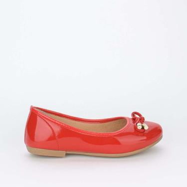 Imagem de Sapatilha Infantil Feminina Kidy Lacinho Verniz Vermelha