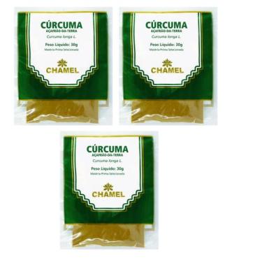 Imagem de Cúrcuma em Pó Kit 3 Pacotes Chamel