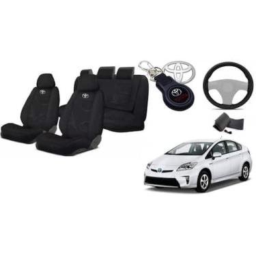 Imagem de Kit Capas Couro Personalizado Prius 2010-21 + Volante + Chaveiro - Iro