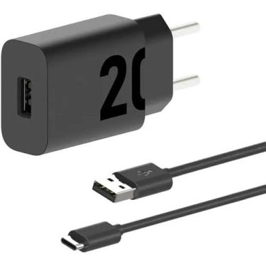 Imagem de Carregador turbo 20w usb acompanha cabo usb x usb-c