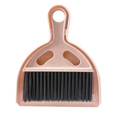 Imagem de NBGYTECH Conjunto de mini vassoura e pá de lixo pequena com conjunto combo de pá de lixo, ferramentas de limpeza portáteis para home office, trailer, aprendizagem, acampamento (rosa)