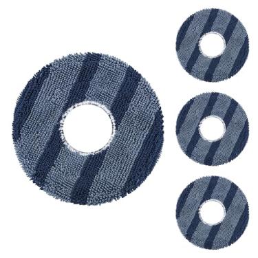 Imagem de F Flammi Pacote com 4 almofadas laváveis para aspirador de pó e esfregão para aspirador de pó Omni EUFY C20, peças de substituição de panos de esfregão reutilizáveis de microfibra de alta torção