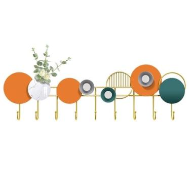 Imagem de hezhuhe2258 Suporte de parede para cabide de metal, cabideiro, ganchos para pendurar casacos, suporte de parede (grande)