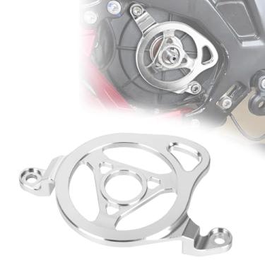 Imagem de Capa protetora de motor para Sur Ron, capa de polia PSLER CNC, protetor de motor para bicicleta suja elétrica Sur‑Ron Light Bee X/S/L1E Segway X260 X160 EBike (prata)