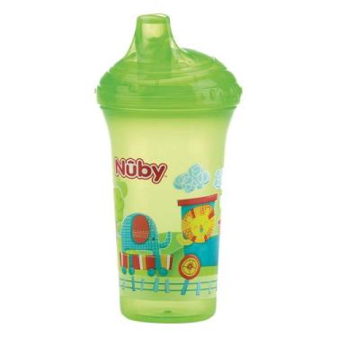 Imagem de Copo infantil decorado com bico rígido 270ml - nuby, Verde