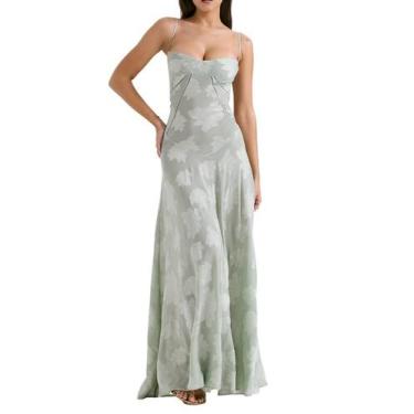 Imagem de Vestido namirate Cute Summer Maxi Sage Green Espartilho feminino