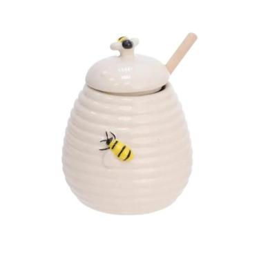 Imagem de Meleira de Cerâmica Pote de Mel Abelhinha c/ Tampa 300ml - Hauskraft