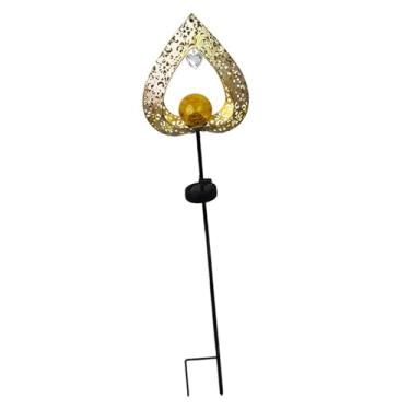 Imagem de Generic Estaca solar à prova d'água para iluminação de paisagens, enfeite em forma de coração, luz solar para pátios, quintais, jardinagem,