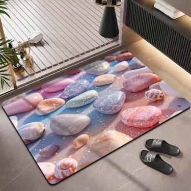 Imagem de Estilo 5D de Pedra Tapetes De Secagem Rápida Em Microfibra Antiderrapa