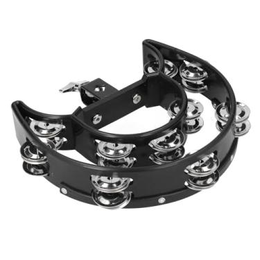 Imagem de Domary Oi Chapéu de Tambourine Tambor Conjunto de Campainha de Mão Multifuncional Sinos de Linha Dupla Solta Ktv Preto para Músicos