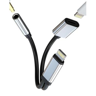 Imagem de Adaptador Lightning para divisor de fone de ouvido de 3,5 mm 2 em 1 para iPhone 14 13 Pro Max adaptador de cabo de áudio para Apple para iPad Air conector de fone de ouvido acessórios com fio duplo