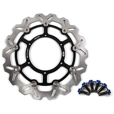 Imagem de Arashi Rotor de disco de freio dianteiro com parafusos de montagem para Suzuki DRZ400SM DR-Z400SM 2005-2021, acessórios de substituição de motocicleta pretos