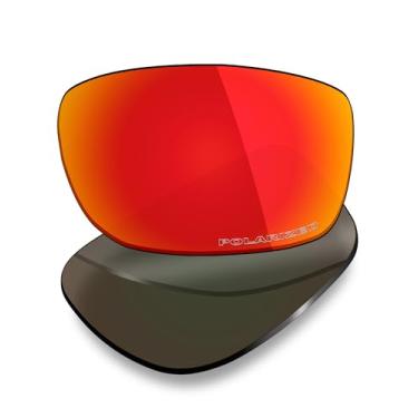 Imagem de Mryok Lentes de reposição ultra polarizadas para óculos de sol Arnette Quick Draw AN4178, HD Polarized, proteção UV, resistente a impactos e ajuste perfeito - Vermelho fogo