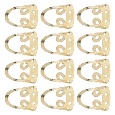 Imagem de XUXHOU Palhetas Leves de Aço Inoxidável para Guitarras Acústicas e Banjos (pacote Com 12) (Ouro)
