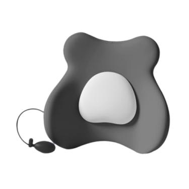 Imagem de MotiveTech Almofada inflável para apoio lombar, almofada inflável para apoio costas, ergonômica ajustável para encosto de cadeira, Cinza