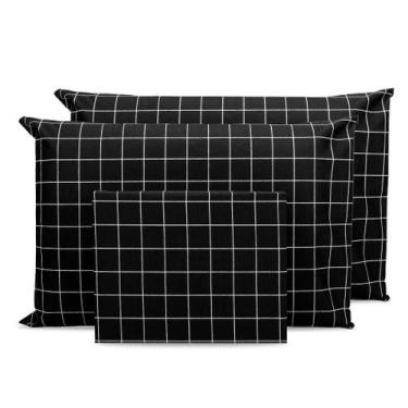 Imagem de Lençol Super King De Cima 3 Pçs Bainha Estampado Percal 180 Fios Coleç