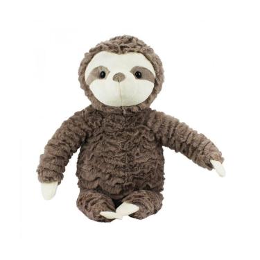 Imagem de Pelúcia Bicho Preguiça Cinza Patas Esticadas 30cm