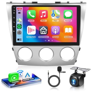 Imagem de Rádio Carplay sem fio para Toyota Camry 2006-2011 A/C manual, Android 13 estéreo, tela sensível ao toque de 10,1 polegadas com Android Auto GPS/WiFi/Bluetooth/SWC/câmera de reserva