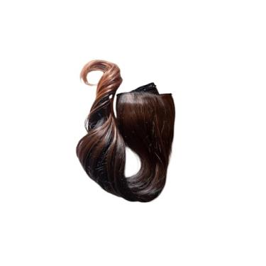 Imagem de Aplique tic tac tela única 120gr 60cm castanho ombre caramelo Fibra Bio REALISTA