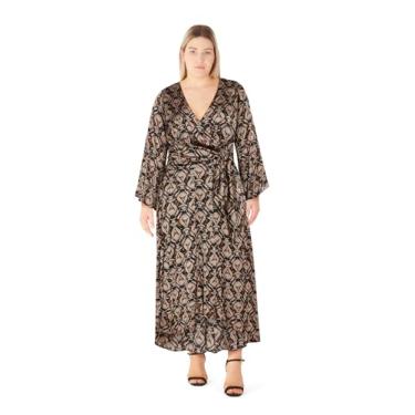 Imagem de City Chic Vestido feminino plus size - Remington Maxi, Estampado, 50