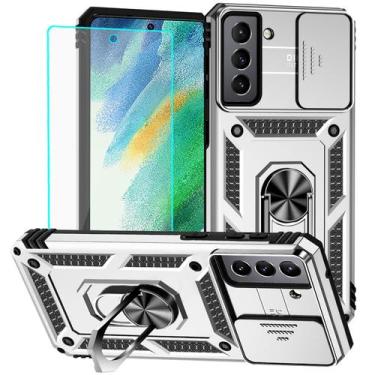 Imagem de Capa de telefone HNHYGETE Samsung S21 FE prata à prova de choque