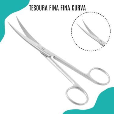 Imagem de Tesoura fina fina curva - LOVE SAUDE