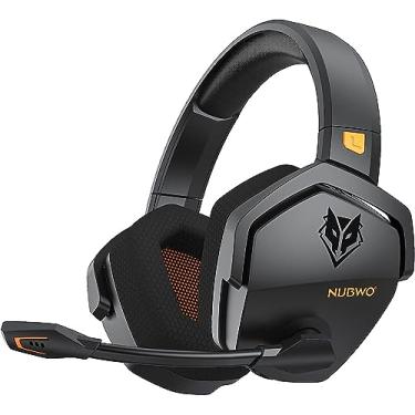 Imagem de NUBWO Wireless Gaming Headset with Mic for Ps5 Ps4 PC, Zero Interference, 100-Hour Battery All-Day Play, 23ms Sync​ for Fortnite & Call of Duty/FPS Gamers, Triple Mode All Devices Compatible - Orange