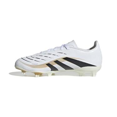 Imagem de adidas Tênis unissex infantil League Predator Firm Multi Ground, Branco/preto/dourado metálico, 10.5 Little Kid