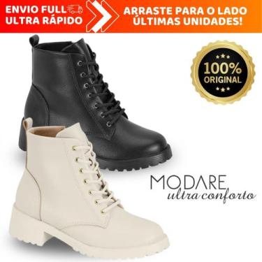 Imagem de Bota Feminina Modare Ultraconforto Coturno Solado Tratorado Com Salto 