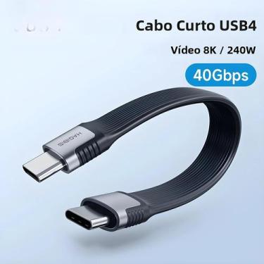 Imagem de Cabo De Dados USB4 De 40Gbps USB-C Para Tipo C 240W PD 8K 60Hz Para iP