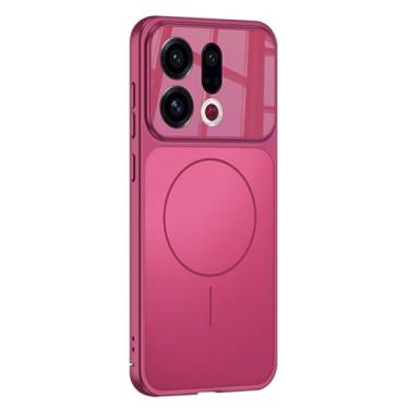 Imagem de HAOMRIYL Capa à prova de choque para Oppo Find X9/X9pro, capa magnética com tudo incluído, capa de proteção contra quedas, vermelha, X9Pro