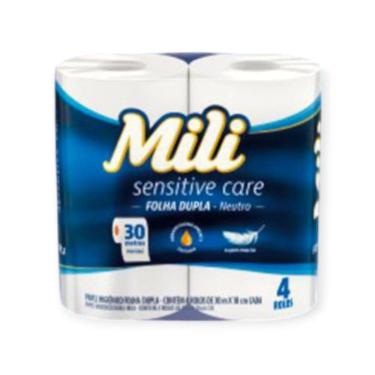 Imagem de Papel Higienico 30M Mili Folha Dupla Neutro Com 4 Rolos
