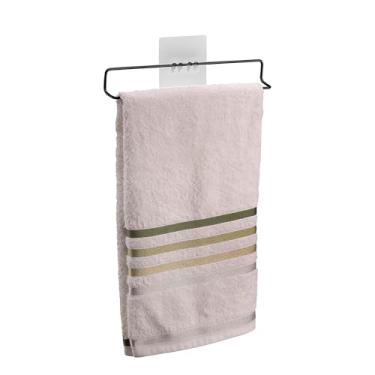 Imagem de Toalheiro Toalha de Rosto Linha Adesiva Preto