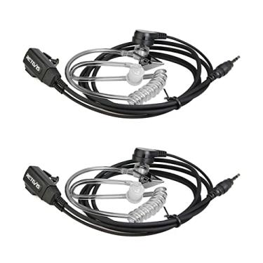Imagem de Retevis Fone de ouvido RB48 Walkie-Talkie com microfone, 1 pino de 2,5 mm, tubo acústico transparente, compatível com rádio bidirecional RB48 RT49 RT49B RT49P, fone de ouvido walkie talkie (pacote com