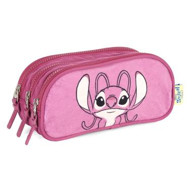 Imagem de Estojo Escolar Triplo Stitch Disney 3 Divisorias Roxo Luxcel