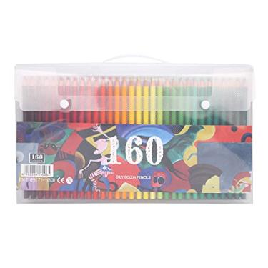 Imagem de Conjunto de lápis de cor à base de óleo, 160 peças, vibrantes e macios, lápis de desenho, artistas, algodão, 160 cores, ideal para artistas, esboços