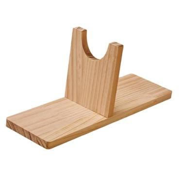 Imagem de Fancyes Suporte de madeira para cola quente, organizador de ferramentas sem bagunça, suporte estável para cola termofusível, ideal para artesanato, sala de, Grande