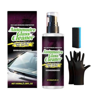 Imagem de Limpador de janela de carro - Spray de limpeza de manchas de carro de 100 ml | Removedor de películas de óleo para automotivo, para reboque, trailer, automotivo, sedã, captador de para-brisa, espelhos