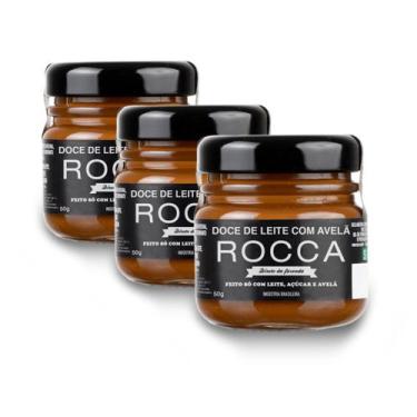 Imagem de Doce de Leite Rocca com Avelã Kit 3 Potes de 50g
