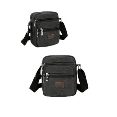 Imagem de Bolsa de couro antifurto pequena bolsa transversal para celular para mulheres, bolsa tiracolo para celular com alça de ombro, Preto, Medium