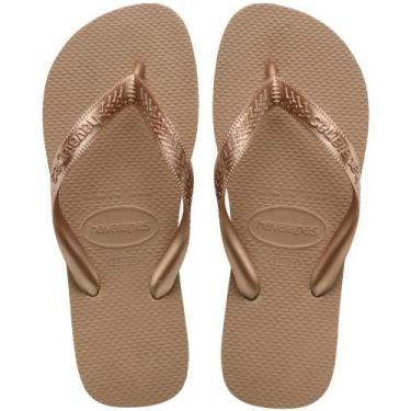 Imagem de Chinelo Havaianas Feminino TOP Tiras 37/38 Rose GOLD (PAR)