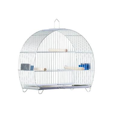 Imagem de Gaiolas Pássaros Oval Prata P006 - Gaiolas Londrina