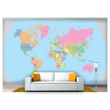 Imagem de Papel De Parede Mapa Mundi  Nmu01 - Você Decora