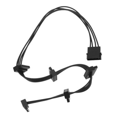 Imagem de SING F LTD Cabo de extensão de alimentação divisor de energia IDE macho de 4 pinos para SATA de 15 pinos compatível com SSDs/discos rígidos de 3,5 polegadas (50 cm)